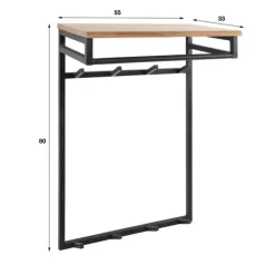 Hoyz Collection Hoyz - Kapstok Custom - 2x4 Haken - Acacia naturel New