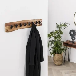 Hoyz Collection Hoyz - Kapstok Edge met 8 haken - Grijs - Wandkapstok