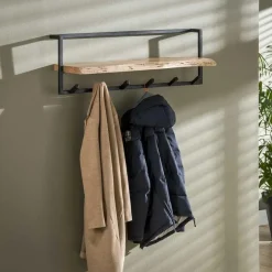 Hoyz Collection Hoyz - Kapstok Edge met 6 haken - Grijs - Wandkapstok Discount