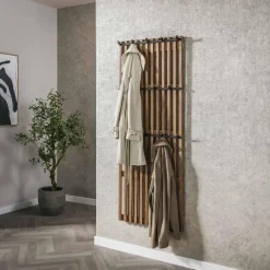 Hoyz Collection Hoyz - Kapstokrek Tweak - 14 Haken - Mangohout - Zandkleur New