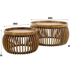 Hoyz Collection Hoyz - Salontafel Tweak Curve - Set van 2 Discount