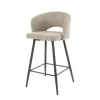 Hoyz Collection - Barstoel Boucle Salon - 2 Stuks - Boucle Zandkleur Outlet
