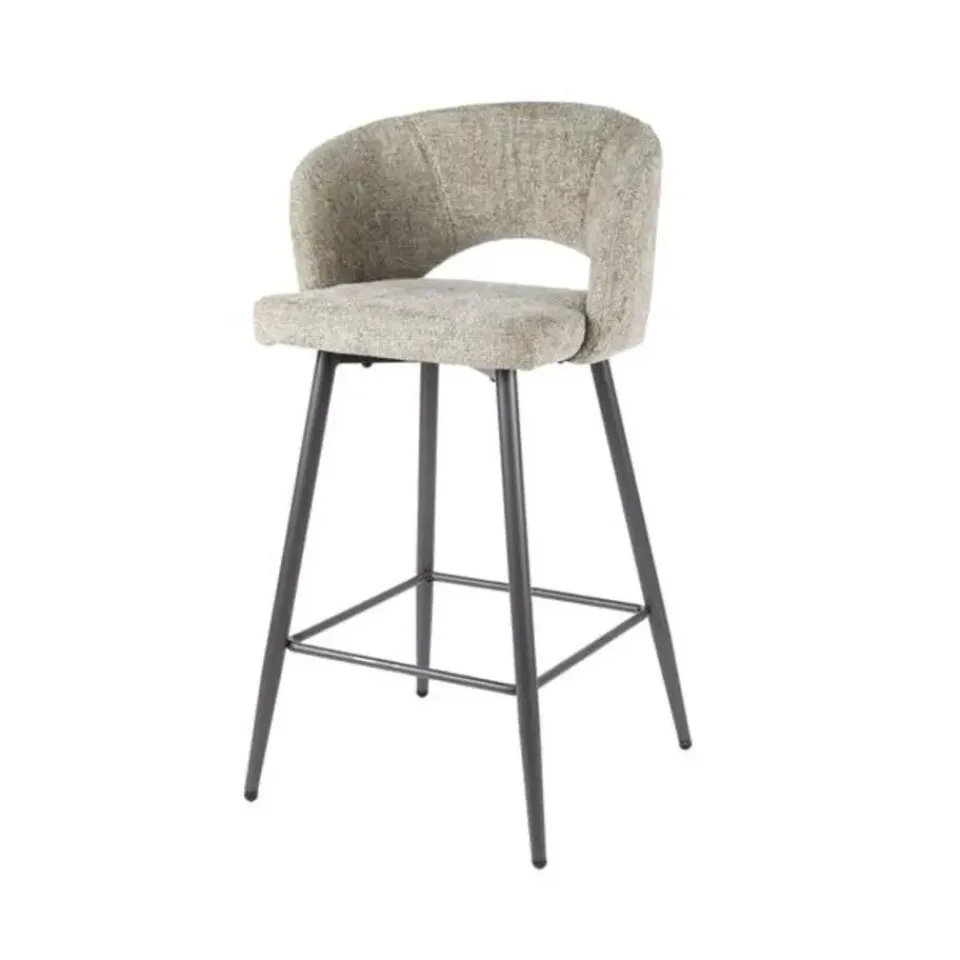 Hoyz Collection - Barstoel Boucle Salon - Tissee Cargo Zandkleur - Set van 2 Online