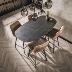 Hoyz Collection - Bartafel Kruisframe Deens Ovaal - 3D Zwart Bruin Clearance