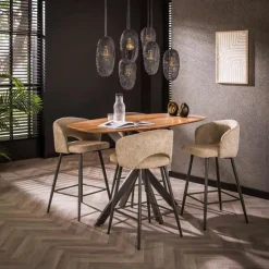 Hoyz Collection - Bartafel Arhus 140cm - Massief Acacia Naturel Outlet