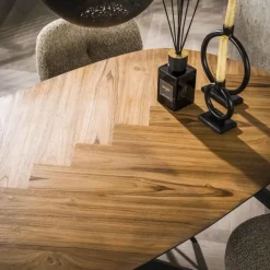 Hoyz Collection - Bartafel 140 Organisch - Gerecycled Teakhout Fineer Online