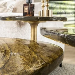 Hoyz Collection - Bijzettafel Eclipse M - Goud Antiek Finish Discount