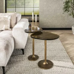 Hoyz Collection - Bijzettafel Eclipse M - Goud Antiek Finish Discount