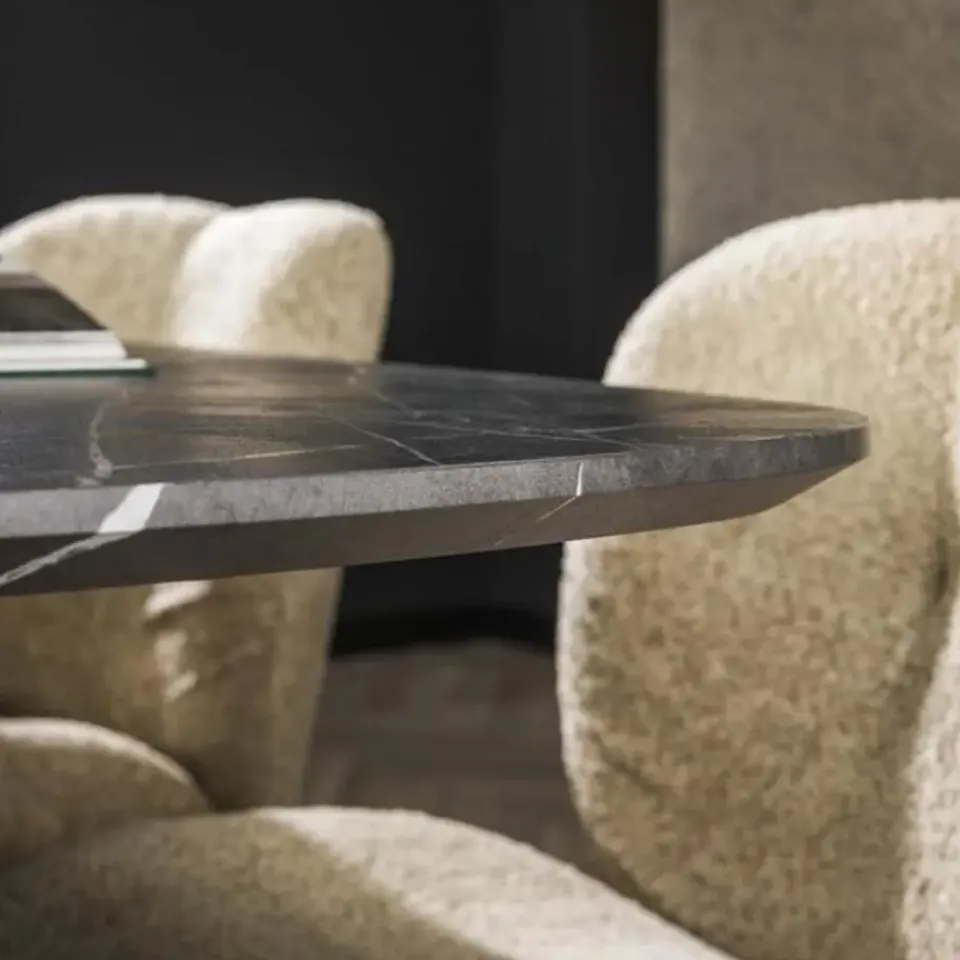 Hoyz Collection - Eetkamertafel 215 Deens Ovaal - 3D Melamine Slate Stone Online