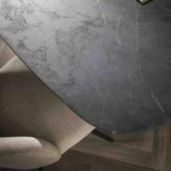 Hoyz Collection - Eetkamertafel 215 Deens Ovaal - 3D Melamine Slate Stone Online