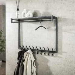 Hoyz Collection - Garderobehanger Ronde Buis - Gun Metal - 6 Stuks Online