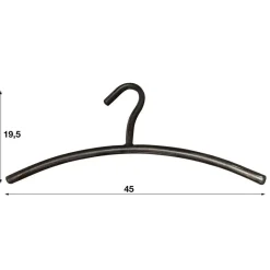 Hoyz Collection - Garderobehanger Ronde Buis - Gun Metal - 6 Stuks Online