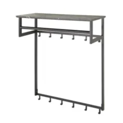 Hoyz Collection - Kapstok Roede 12 Haaks - 3D Zwart Grijs Sale