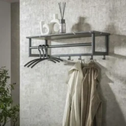 Hoyz Collection - Kapstok Roede 6 Haaks - 3D Zwart Grijs Hot