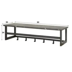 Hoyz Collection - Kapstok Roede 6 Haaks - 3D Zwart Grijs Hot