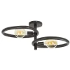 Hoyz Collection - Plafondlamp Pebble 2-lichts - Artic Zwart Best