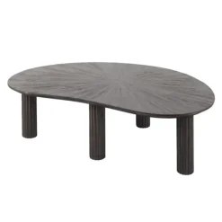 Hoyz Collection - Salontafel 110cm Niervormig Maya Teak - Teak Rust Brown Hot