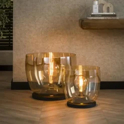 Hoyz Collection - Vloerlamp UP XXL - Amberkleurig Glas - Ø48 Best