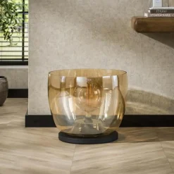 Hoyz Collection - Vloerlamp UP XXL - Amberkleurig Glas - Ø48 Best