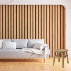 H&S Collection Krukje - plantentafel - bamboe - bruin - 35x38 cm Hot