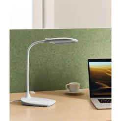Leen Bakker HYDRA - Bureaulamp LED - Wit - Synthetisch materiaal Clearance