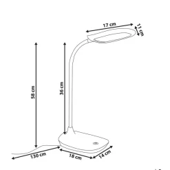 Leen Bakker HYDRA - Bureaulamp LED - Zwart - Synthetisch materiaal Hot