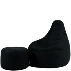 icon - Dalton Zitzak Fauteuil met Poef - Gaming - Zwart Clearance