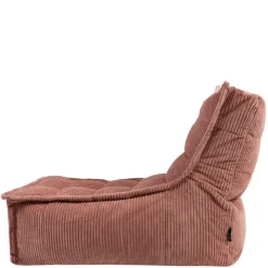 icon - Dolce Lounge Zitzak - Ligstoel - Ribfluweel Fauteuil - Oud roze Outlet