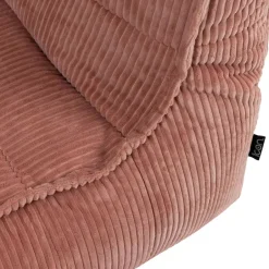 icon - Dolce Lounge Zitzak - Ligstoel - Ribfluweel Fauteuil - Oud roze Outlet