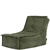 icon - Dolce Lounge Zitzak - Ligstoel - Ribfluweel Fauteuil - Saliegroen
