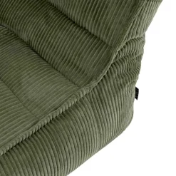 icon - Dolce Lounge Zitzak - Ligstoel - Ribfluweel Fauteuil - Saliegroen
