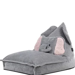 icon - Kinderzitzak Stoel Olifant - Ribfluweel - Grijs Sale