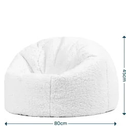 icon - Kingston Kinderzitzak Stoel - Fluffy Pluche Teddy - Oud roze Best