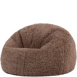icon - Kingston Kinderzitzak Stoel - Ribfluweel - Fluffy Pluche Teddy - Mocha Best