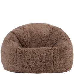 icon - Kingston Kinderzitzak Stoel - Ribfluweel - Fluffy Pluche Teddy - Mocha Best
