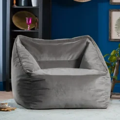 icon Zitzack Natalia - Fluwelen Zitzakfauteuil - Houtskool New