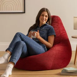 icon Zitzak Dalton - Corduroy Zitzak Volwassenen - Bordeaux Hot