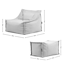 icon Zitzak en Poef Alto - Zitzak Fauteuil Buiten - Beige Sale