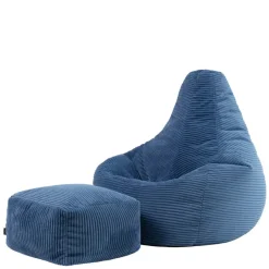 icon Zitzak en Poef Dalton - Corduroy Zitzak - Denimblauw Sale