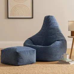 icon Zitzak en Poef Dalton - Corduroy Zitzak - Denimblauw Sale