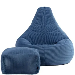 icon Zitzak en Poef Dalton - Corduroy Zitzak - Denimblauw Sale