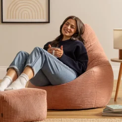 icon Zitzak en Poef Dalton - Corduroy Zitzak - Oud roze Discount