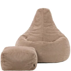 icon Zitzak en Poef Dalton - Corduroy Zitzak - Mokka Hot