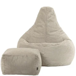 icon Zitzak en Poef Dalton - Corduroy Zitzak - Beige New