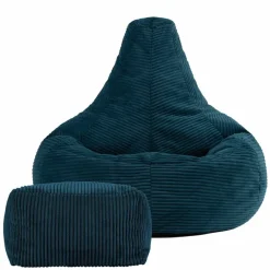 icon Zitzak en Poef Dalton - Corduroy Zitzak - Blauwgroen Sale