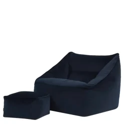 icon Zitzak en Poef Natalia - Fluwelen Zitzak - Marineblauw Discount