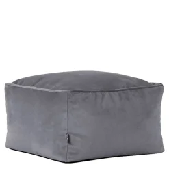 icon Zitzak en Poef Natalia - Fluwelen Zitzak - Houtskool Hot