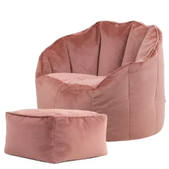 icon Zitzak en Poef Sirena - Zitzak Velvet - Oud roze Discount
