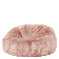 icon Zitzak Hacienda - Zitzak van Imitatiebont - Rozerood Hot