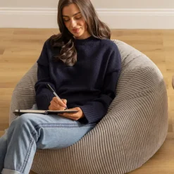 icon Zitzak Kingston - Corduroy Zitzak Volwassenen - Grijs Outlet